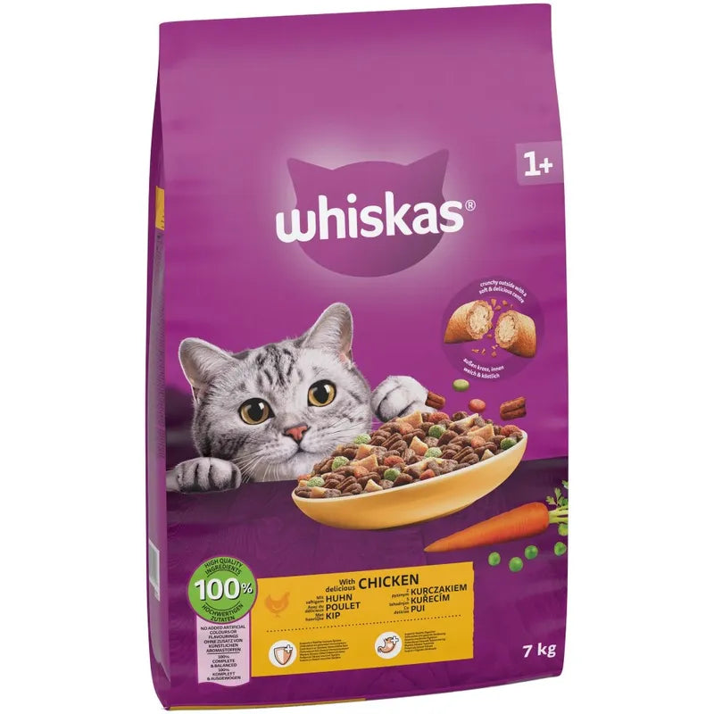 Whiskas 1+ med kyckling 7 kg (Originalpris 312 kr)
