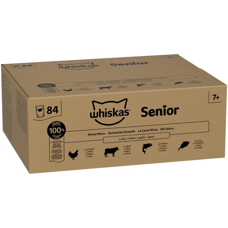 Jumbopack: Whiskas Senior portionspåsar 84 x 85 g (Originalpris 479kr)