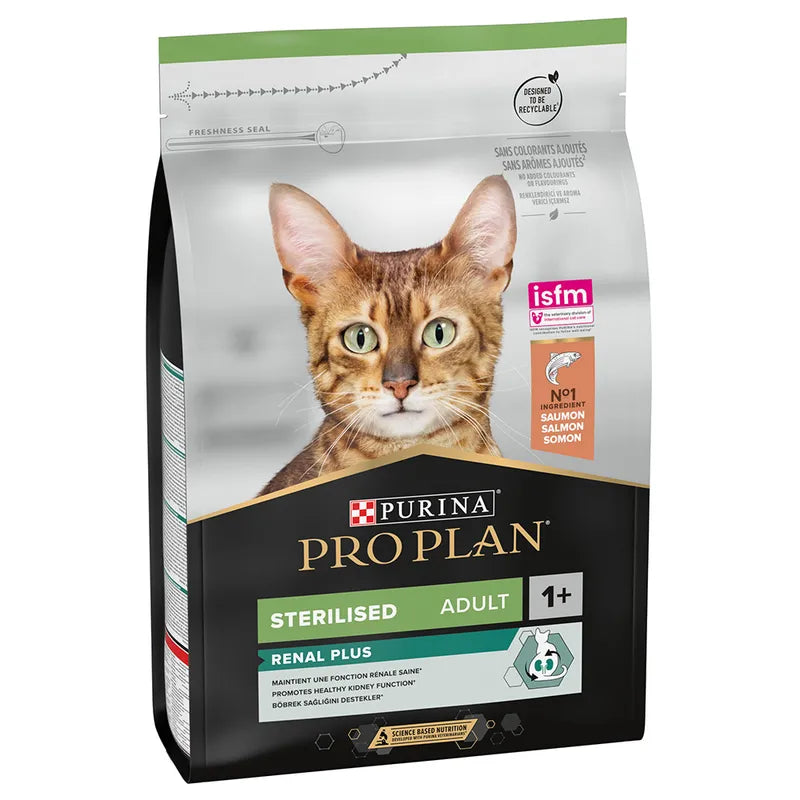 PURINA PRO PLAN Sterilised Adult Renal Plus Salmon  3 kg (Originalpris 499 kr)