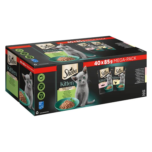 Sheba portionspåse Multipack Kitten Fine Varieties i sås - lax/kyckling (Originalpris 362 kr)